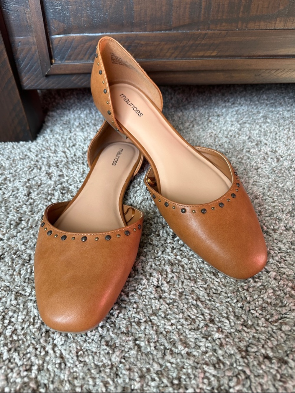 Maurices Tan/Brown Studded Flats